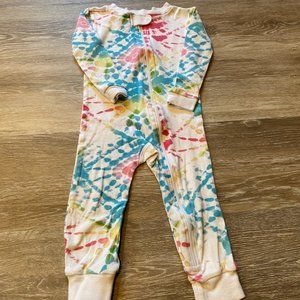 Burt's Bees Baby. Tie Dye One-Piece Footless Pajamas. 24 Mos. EUC